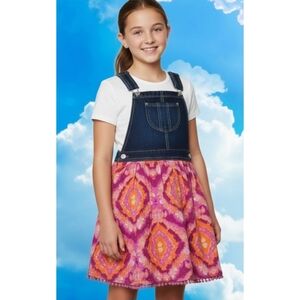 Jordache Denim Tie Dye Jumper Pink & Orange Size L (10-12)